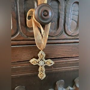 brown bronze cross wall hanging decor christmas decoration